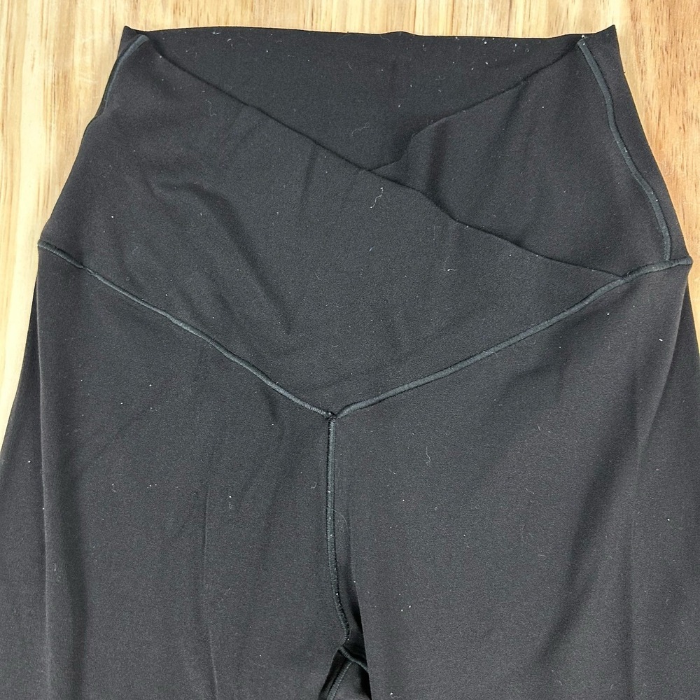 Offline by Aerie Real Me Hi Rise Flare Long Inseam Legging Black S Cross Waisted - Picture 4 of 10
